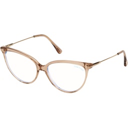 Tom Ford FT 5688-B BLUE BLOCK Transparent Brown 55/15/140 women Eyewear Frame