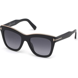 Tom Ford FT0685 Julie Geometric Sunglasses for Women + BUNDLE with Designer iWear Eyewear Care Kit