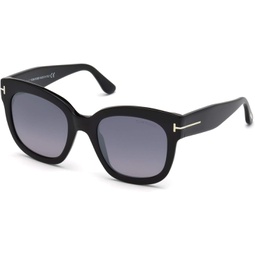 Tom Ford FT0613 Beatrix-02 Geometric Sunglasses for Women + BUNDLE with Designer iWear Eyewear Care Kit