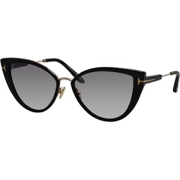 Sunglasses Tom Ford FT 0868 Anjelica- 02 01C Shiny Black W. Rose Gold/Gradient