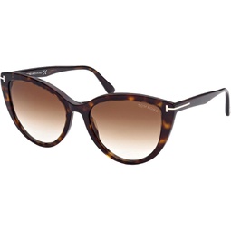 Sunglasses TOM FORD FT0915 Isabella-02 52F Woman sunglasses color Havana brown lens size 56 mm
