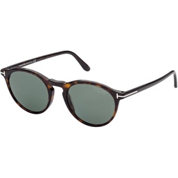 Tom Ford AURELE FT 0904 Dark Havana/Green 52/19/145 unisex Sunglasses