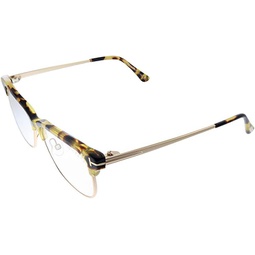 Eyeglasses Tom Ford FT 5546 -B 056 Shiny Tortoise, Rose Gold/Blue Block Lenses, 52-14-140