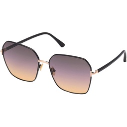 Tom Ford CLAUDIA-02 FT 0839 Black/Grey Shaded 62/16/140 women Sunglasses