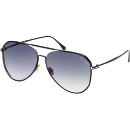 Tom Ford CHARLES-02 FT 0853 Black/Grey Shaded 60/13/145 men Sunglasses