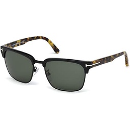 Tom Ford FT0367 River Square Sunglasses for Men + BUNDLE with Designer iWear Eyewear Care Kit