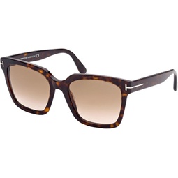 Tom Ford SELBY FT 0952 Dark Havana/Brown Shaded 55/19/140 women Sunglasses