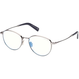 Tom Ford TF5749B Blue Block Eyeglasses 012 Ruthenium/Black 52mm FT5749