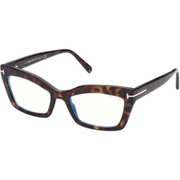 Tom Ford FT 5766-B BLUE BLOCK Dark Havana/Blue Filter 54/19/140 women Eyewear Frame