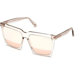 Tom Ford Sabrina FT0764 Square Sunglasses for Women + BUNDLE With Designer iWear Eyewear Kit