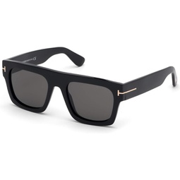 Tom Ford FT0711 Fausto Geometric Sunglasses for Men + BUNDLE with Designer iWear Eyewear Care Kit