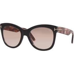 Sunglasses Tom Ford FT 0870 Wallace 05F Shiny Black & Antique Pink Havana/Grad