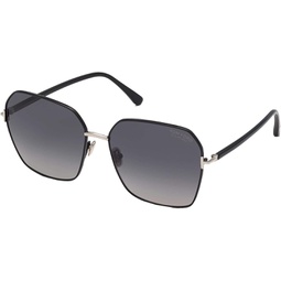 Tom Ford CLAUDIA-02 FT 0839 Shiny Black/Grey 62/16/140 women Sunglasses