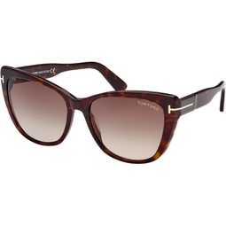 Tom Ford NORA FT 0937 Dark Havana/Roviex Shaded 57/17/140 women Sunglasses