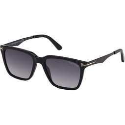 Tom Ford GARRETT FT 0862 Shiny Black/Grey Shaded 54/17/145 men Sunglasses