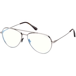 Tom Ford TF5800B Blue Block Eyeglasses 008 Gunmetal/Havana 56mm FT5800