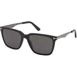 Tom Ford GARRETT FT 0862 Shiny Black/Grey 56/17/145 men Sunglasses