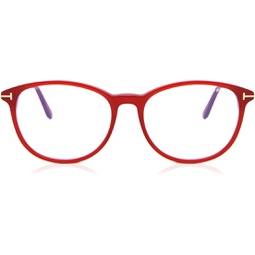 Eyeglasses Tom Ford FT 5810 -B 074 Shiny Pearlized Red,t Logo/Blue Block Le