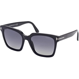 Tom Ford SELBY FT 0952 Shiny Black/Grey 55/19/140 women Sunglasses