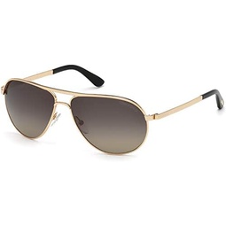 Tom Ford FT0144 Marko Pilot Sunglasses for Men + BUNDLE with Designer iWear Eyewear Care Kit
