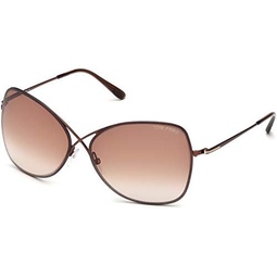 Tom Ford FT0250 Colette Butterfly Sunglasses for Women + BUNDLE with Designer iWear Eyewear Care Kit
