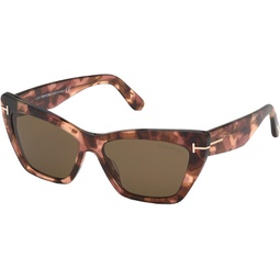 Tom Ford WYATT FT 0871 Spotted Havana/Roviex 56/15/140 women Sunglasses