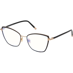 Eyeglasses Tom Ford FT 5740 -B 001 Black Enamel, Shiny Rose Gold, Black,t Log