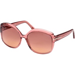 Tom Ford CHIARA-02 FT 0919 Shiny Pink/Pink Shaded 60/17/135 women Sunglasses