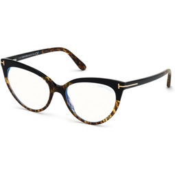 Eyeglasses Tom Ford FT 5674 -B 005 Shiny Black To Vintage Leopard/Blue Block Le