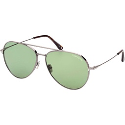 Tom Ford DASHEL-02 FT 0996 Shiny Anthracite/Green 62/14/145 unisex Sunglasses