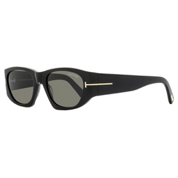 womens rectangular sunglasses tf987 cyrille-02 01a black 53mm