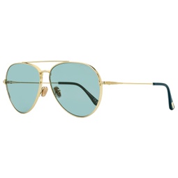 unisex dashel-02 sunglasses tf996 28x gold/turquoise 62mm