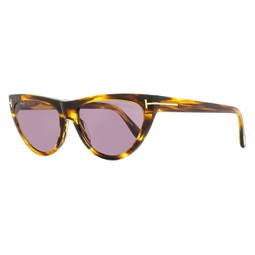 womens cat eye sunglasses tf990 amber-02 55y honey havana 56mm