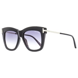 womens square sunglasses tf822 dasha 01b black/palladium 52mm