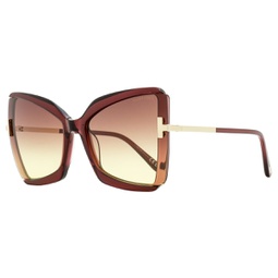 womens gia sunglasses tf766 69t bordeaux/gold 63mm