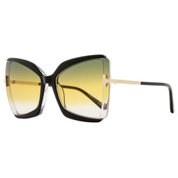 womens gia sunglasses tf766 03b black/gold 63mm
