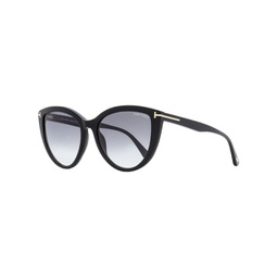 womens cat eye sunglasses tf915 isabella-02 01b black 56mm