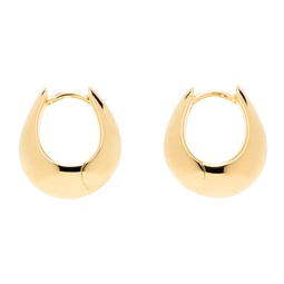 Gold Ice Hoop Small Earrings 241762M144006