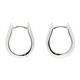 Silver Oyster Hoops Small Earrings 241762M144008