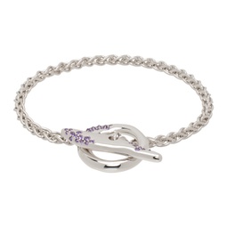 Silver Robin Purple Molecule Bracelet 232762M142033