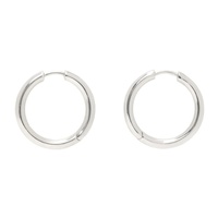 Silver Medium Classic Hoop Earrings 232762M144000