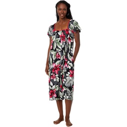 Womens Tommy Bahama Short Sleeve Maxi Gown