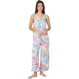 Womens Tommy Bahama Sleeveless Cropped PJ Set