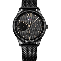 Tommy Hilfiger Analogue Multifunction Quartz Watch for Men with Stainless Steel or Leather Bracelet