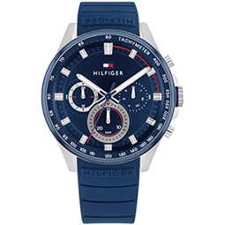 Tommy Hilfier Mens Sport Watch Multifunction Quartz Water Resistant Classic, Cool Timepiece for Trendy Gentlemen