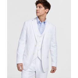 Mens Modern-Fit Flex Stretch Linen Suit Jacket