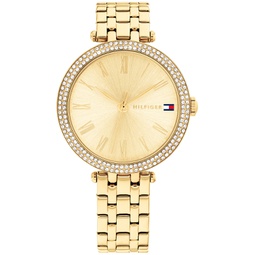Womens Quartz Gold-Tone Stainless Steel Watch 34mm