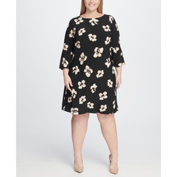 Plus Size Bell-Sleeve Dress