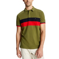 Mens Micro Bubble Colorblocked Short-Sleeve Polo Shirt