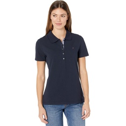 Womens Tommy Hilfiger Short Sleeve Solid Polo